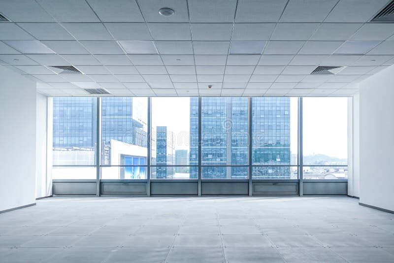 Modern empty office floor in a Midtown New York building